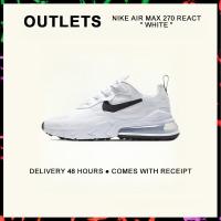 ราคา กล่องที่สมบูรณ์ Nike Air Max 270 React White Running Shoes CI3899 101 รับประกัน 1 ปี (21611605511)