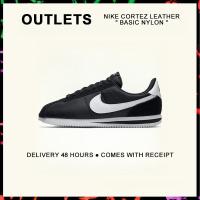 ราคา กล่องที่สมบูรณ์ Nike Cortez Leather Basic Nylon Running Shoes 819720 011 รับประกัน 1 ปี (21611498247)