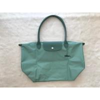 ราคา 100 Genuine goods longchamp Le Pliage Green Handbag M foldable green long handle waterproof Canvas Shoulder Bags medium size Tote Bag L2605919P65 Lake Green color made in france (21042572118)