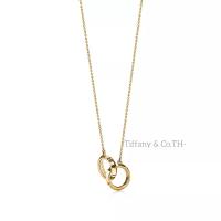 ราคา Tiffany Co Tiffany Atlas X สีเหลือง กุหลาบ ขาว 18k ทองปิดประสานจี้สร้อยคอออกแบบแบรนด์หรู (21576119155)
