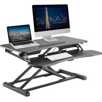 ราคา จัดส่งภายใน 24 ชม โต๊ะเสริมคอมพิวเตอร์ปรับระดับ Standing Desk Converter 32 Height Adjustable Stand Up Desk Riser Sit to Stand Desktop Workstation for Dual Monitors and Laptop (19097921517)