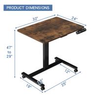 ราคา Mxtark 32 inches Mobile Electric Lift Desk Height Adjustable Table with Wheels (21643333817)