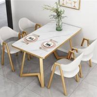 ราคา โต๊ะอาหารหินชนวน โต๊ะรับแขก โต๊ะประชุม โต๊ะหินอ่อนท็อปเงา สไตล์มินิมอล ชุดโต๊ะลายหินอ่อนพร้อมเก้าอี้ โต๊ะอาหาร โต๊ะทำงาน (20814619390)