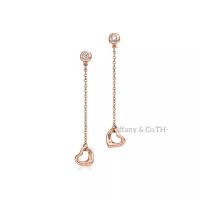 ราคา Tiffany Co Tiffany Elsa Peretti Diamond By The Yard ต่างหูหัวใจเปิดสีเหลือง กุหลาบ ขาว 18k Gold ต่างหูดีไซน์หรู (21576193625)