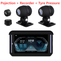 ราคา MT65เกจแบบดิจิตอล HUD 5นิ้วสำหรับรถมอเตอร์ไซค์แบบไร้สาย Apple Carplay ระบบแอนดรอยด์ออโต้หน้าจอสัมผัส1080P หน้าจอสัมผัสตรวจสอบที่จอดรถแรงดันลมยางจอภาพ IP65นำทาง GPS กันน้ำ (20825178593)