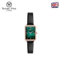 ราคา VICTORIA HYDE London นาฬิกาควอตซ์กันน้ำขนาดเล็กของผู้หญิงกล่องทองเหลืองทองคำสีกุหลาบนาฬิกาหน้าปัดทรงสี่เหลี่ยมสแตนเลสตาข่ายสายเหล็กสีดำ Jam Tangan Hijau หนังแท้ (20662348479)