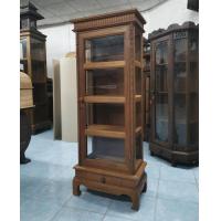 ราคา ตู้โชว์ไม้สัก Teak wood display cabinet ตู้กระจก ขนาด กว้าง50xลึก30สูง130 Cm รุ่น 4 ชั้น 1 ลิ้นชัก สีเนื้อไม้ ประกอบแล้ว แข็งแรง ทนทาน สไตล์วินเทจ มีประกันสินค้า (21508040528)