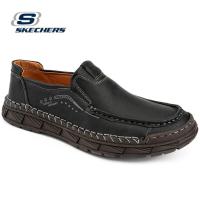 ราคา Skechers สเก็ตเชอร์ส รองเท้าผู้ชาย Men SKECHERS USA Street Wear Pertola Fortuna Shoes 210578 TAN Air Cooled Memory Foam Charcoal MF Classic Fit พร้อมกล่องรองเท้า (18608660798)