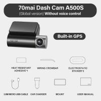ราคา Xiaomi Life Store กล้องติดหน้ารถยนต์ กล้อง70mai dvr Pro Plus A500 A500S dash cam ชุดกล้องติดรถยนต์กล้องหน้าด้านหลัง 2 7K Full HD พร้อม WiFi GPS (12903832945)