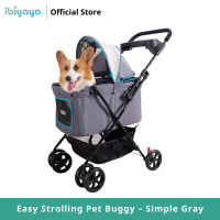 ราคา Ibiyaya Easy Strolling Pet Buggy Simple Gray รถเข็นสุนัข รับน้ำหนักได้ 20 Kg (9218299888)