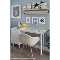 ราคา SB Design Square KONCEPT FURNITURE โต๊ะทำงาน รุ่น Pearliz สีขาว 120x45x77 ซม (20266136053)