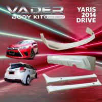 ราคา ชุดแต่งรถยนต์สเกิร์ตรอบคัน หน้า หลัง ข้าง Yaris 2014 2016 ทรง DRIVE งานดิบ ABS เข้ารูปติดตั้งง่ายพร้อมตะแกรงช่องลมหนา (20566367421)