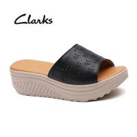 ราคา Clarks รองเท้าลำลองผู้หญิง VISTA STRAP รองเท้าแตะแพลตฟอร์มหนังผู้หญิง 261596365545 (16756681225)