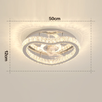 ราคา XINLANYASHE จัดส่งฟรี โคมไฟพัดลมติดเพดานโคมไฟติดเพดานโคมไฟติดเพดาน LED สไตล์นอร์ดิกคริสตัลโคมไฟพัดลมห้องนอนโคมไฟติดเพดานโคมเพดานโคมไฟติดเพดานพร้อมพัดลมเรียบง่ายสไตล์ทันสมัยห้องพัดลมไฟฟ้าโคมไฟพัดลม (21