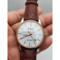 ราคา นาฬิกาวินเทจ มิโด้หน้าปัดขาว สายหนัง ระบบออโตเมติกหน้าปัดขนาด 40มิล (21245830706)