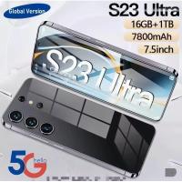 ราคา ส่งฟรี Galaxy S23 5G โทรคัพท์มือถือ 6 5 นิ้ว เต็มหน้าจอ โทรศัพท์ดีราคาถูก 16GB RAM 512GB ROM ยูทูป เมนูภาษาไทย 5800mAh (21405429872)