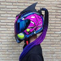 ราคา JIEKAI หมวกกันน็อคมอเตอร์ไซค์หมวกนิรภัยสำหรับขี่รถมีเปียและแตรหมวกกันน็อคแบบเต็มใบหมวกกันน็อคสำหรับแข่งรถ (13394763892)