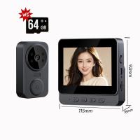 ราคา กริ่งกดไร้สาย Smart Video Doorbell ออดไร้สาย กริ่ง กริ่งไร้สาย 2จุด การติดตั้งแบบไร้สาย การบันทึกด้วยคลิกเดียว Alarm Visual Intercom Cat Eye for Household กล้องประตูออดสมาร์ทโฮม4 3นิ้ว1080P 200W พิกเซ