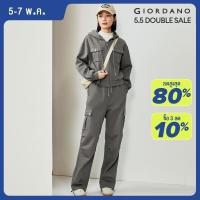 ราคา GIORDANO ผู้หญิง กางเกง Drawstring เอวยางยืด Sweatpants เรียบง่ายขากว้างแฟชั่นสไตล์ Casual Cargo กระเป๋ากางเกง Free Shipping 18414602 (21422768321)