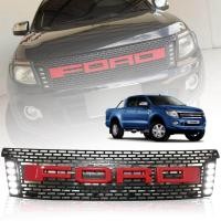 ราคา กระจังหน้า หน้ากระจัง มีไฟ LED สำหรับ ฟอร์ด เรนเจอร์ Ford ranger T6 2012 2014 สีดำ จำนวน 1 ชุด สินค้าพร้อมส่ง (17974171883)