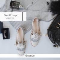 ราคา รองเท้าผู้หญิง แบรนด์ Le Casino รองเท้าหนังแท้รุ่น Semi Fringe (1150620895)