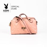 ราคา Playboy กระเป๋าสะพายข้างผู้หญิง ลิขสิทธิ์แท้ รุ่น ST B242PB560 ดีไซน์กระเป๋าทรงหมอนเย็บนวมพิมพ์ลายโลโก้ มี 2 สี สีดำและสีชมพู (21629661877)