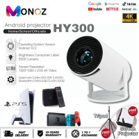 ราคา HY300 portable min projector Android 11 LCD 4K Projector 8000 lumens HD Double WIFI (21681981252)