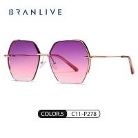 ราคา BRANLIVE DC Lady Octagon Pink Discount Sunglasses แว่นตาสีชมพู (21363664066)