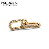 ราคา Pandora ME 14k Gold plated double link with clear cubic zirconia เครื่องประดับ ชาร์ม ชาร์มสีทอง สีทอง ชาร์มทอง ทอง ชาร์มสร้อยข้อมือ ชาร์มแพนดอร่า แพนดอร่า (16392539283)