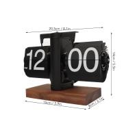 ราคา Zeberdany Digital Flip Down Clock Retro Automatic Turning Battery Operated Mechanical Clock For Home Room Office Decoration Stainless Steel Black (21198837539)
