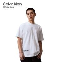ราคา CALVIN KLEIN เสื้อยืดแขนสั้นผู้ชาย รุ่น ZM02801 YAF สีขาว (21728107051)