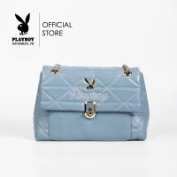 ราคา Playboy กระเป๋าสะพายข้างผู้หญิง ลิขสิทธิ์แท้ รุ่น ST BS241PB099 ดีไซน์เย็บนวมปักlogoฝาแต่งลูกบิดลง มี 2 สี สีดำและสีฟ้า (21448045797)