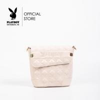 ราคา Playboy กระเป๋าสะพายข้างผู้หญิง ลิขสิทธิ์แท้ รุ่น ST BS241PB103 ดีไซน์เย็บนวมฝาปักลายlogo มี 2 สี สีดำและสีขาว (21514710423)