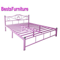 ราคา BESTS เตียงเหล็ก 6 ฟุต ขา 2 นิ้ว รุ่นโลตัส สีชมพู (4071346223)