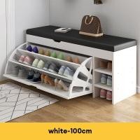 ราคา HANGDIAN จัดส่งฟรี ตู้เก็บรองเท้าเอนกประสงค์มาพร้อมเบาะนั่งสำรหับเปลี่ยน รองเท้า ตู้ใส่รองเท้า ชั้นเก็บรองเท้า ตู้รองเท้า เก้าอี้สตูล ตู้รองเท้าพร้อมเบาะนั่ง สตูลนั่ง ตู้วางรองไม้ ที่วางรองเท้า สตูลผ้