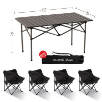 ราคา พร้อมส่ง โต๊ะแคมป์ปิ้ง พับเก็บได้ โต๊ะสนาม ชุดโต๊ะแคมป์ปิ้ง เก้าอี้แคมป์ปิ้ง พกพาสะดวก โต๊ะเก้าอี้สนามพับได้ ขาเหล็กแข็งแรง กลางแจ้งในร่ม ทั้งเซ็ท (21625518414)