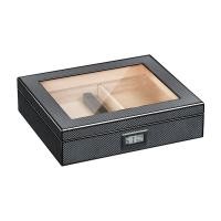 ราคา Cedarwood transparent ciigar box with electronic hygrometer display screen fashionable and simple (20334682841)