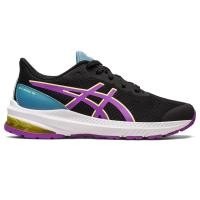 ราคา ASICS GT 1000 12 GS KIDS RUNNING เด็ก รองเท้าวิ่ง ของแท้ BLACK CYBER GRAPE (21369593194)
