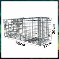 ราคา กรงดักแมว Cat Trap จับแมว กรงดักแมวจรจัด กรงจับโลหะชุบสังกะสี ดักจับแมว แข็งแรง ทนทาน ทนแรงกระชาก ดักจับแมวทุกขนาด กรงแมว กับดักแมว (21533143325)