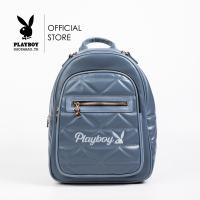 ราคา Playboy กระเป๋าเป้ผู้หญิง ลิขสิทธิ์แท้รุ่น ST B241PB558 ดีไซน์เป้เย็บนวมสามเหลี่ยมปักอักษรlogo มี2สี สีฟ้าและสีดำ (21458650266)