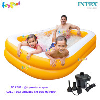 ราคา Intex ส่งฟรี สระเป่าลมสี่เหลี่ยม แมนดาริน 2 29x1 47x0 46 ม รุ่น 57181 ที่สูบลมไฟฟ้า (184394717)