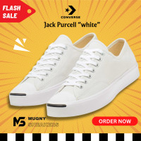 ราคา รุ่นฮิต Converse jack purcell white รองเท้าผ้าใบคอนเวิร์ส แจ็ค สีขาว คลาสสิค (21472838660)