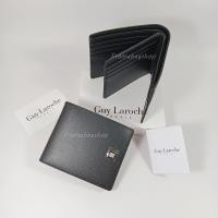 ราคา Guy Laroche กระเป๋าสตางค์ผู้ชายพับสั้น มีลิ้นกลาง สีดำ หนังลาย หนังแท้ ของแท้100 (21626734868)