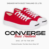 ราคา CONVERSE JACK PURCELL CLASSIC RED BLACK Buzz Sneaker Thailand รองเท้าผ้าใบแบรนด์ ชายและหญิง (21520102119)