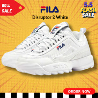 ราคา FILA Disruptor 2 white รองเท้าผ้าใบฟิลา สีขาว เพิ่มความสูง (21472827906)