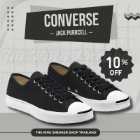 ราคา CONVERSE JACK PURCELL CLASSIC BLACK TKS 11012 20 รองเท้าผ้าใบชาย รองเท้าผ้าใบหญิง (21472350784)