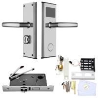ราคา RFID Intelligent Digital Card Key Unlock Hotel Stainless Steel Door Lock Anti rust and Anti corrosion Stable Memory DC 6V Gold Silver (20336569253)