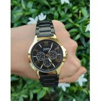 ราคา นาฬืกา Casio รุ่น MTP V300GB 1A นาฬิกาผู้ชาย สายสแตนเลสสีดำ ทอง รุ่นใหม่ล่าสุด ของแท้ 100 รับประกันสินค้า1ปีเต็ม (16333702552)