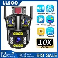 ราคา LLSEE ห้าเลนส์กล้องวงจรปิดไร้สายกลางแจ้งกันน้ำ 20MP 10K กล้องวงจรปิด wifi การเฝ้าระวัง 360 20X Optical Zoom การติดตามมือถือพูดคุยสองทางสี Night Vision (21448203198)