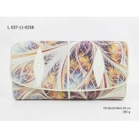 ราคา sale SS กระเป๋าถือสามพับใหญ่ฝาโค้ง 2 มุก หนังปลากระเบนแท้ พิมพ์ลาย (5047442498)